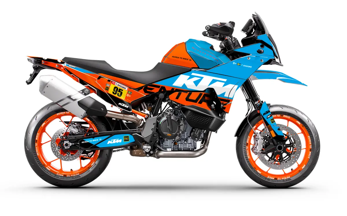 Ktm 890 Smt Graphics - "Waypointer" (Ocean) 1