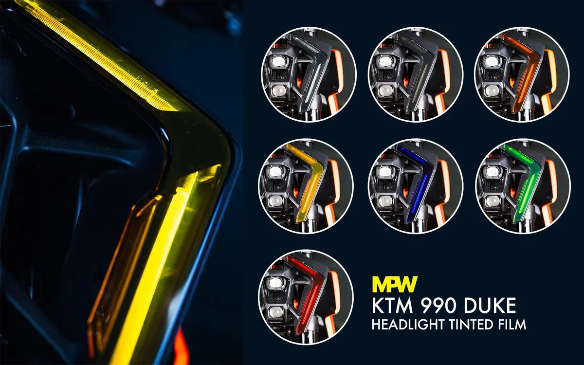 Premium Headlight Tinted Film For Ktm 990 Duke 1