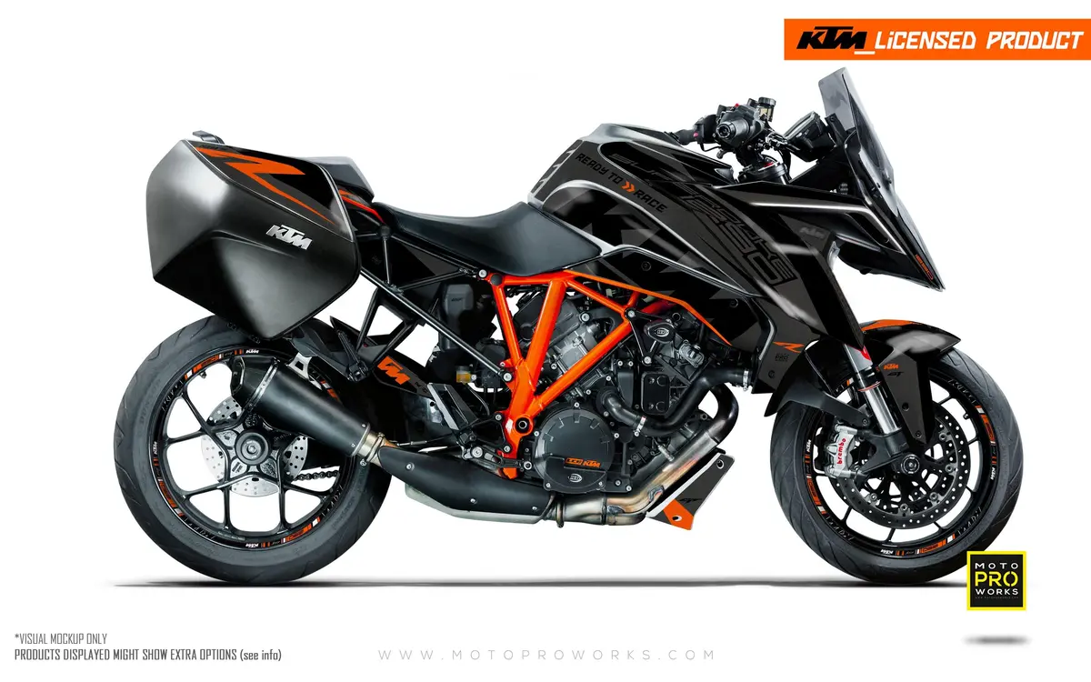 Ktm 1290 Super Duke Gt Graphics - "Torque" (Grey/Black) 1