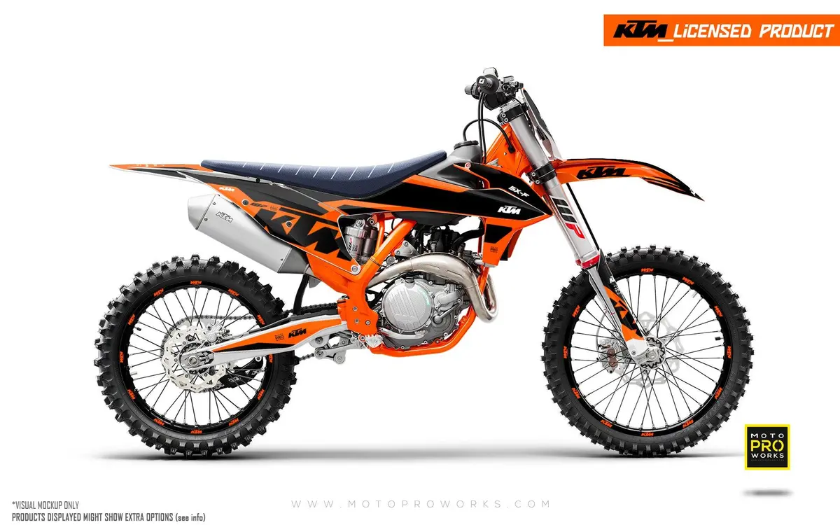 Ktm Graphics - Exc/Sx "Mounty" (Black/Orange) 1