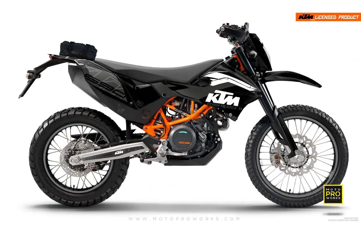 Ktm 690 Enduro Graphics - "Abstrakt" (Black/Grey) 1
