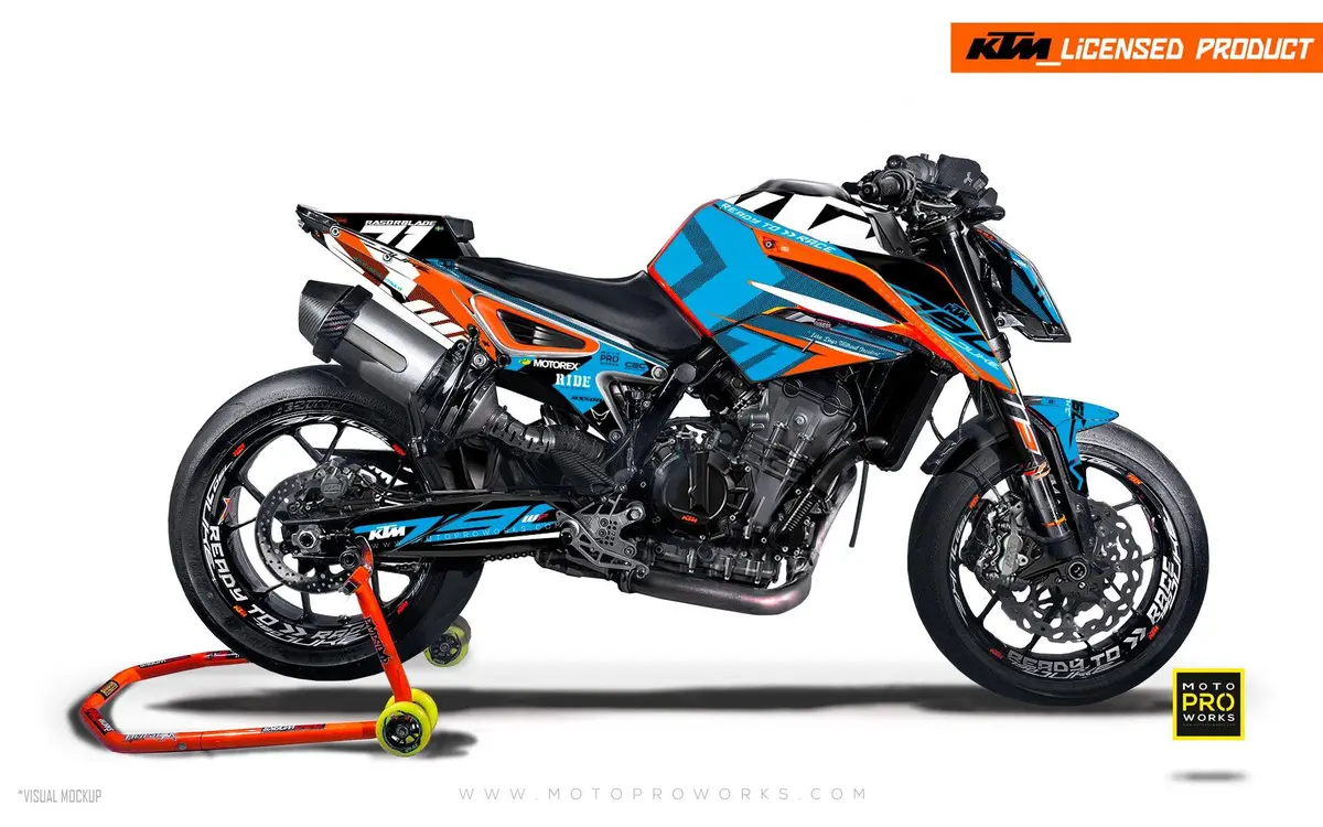 Ktm 790 Duke Graphics - "Rasorblade" (Blue) 1