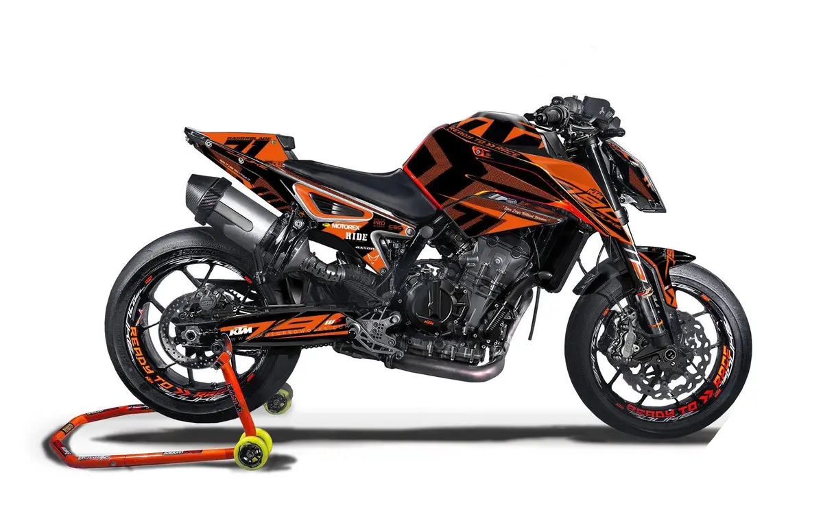 Ktm 790 Duke Graphics - "Rasorblade" (Orange) 1