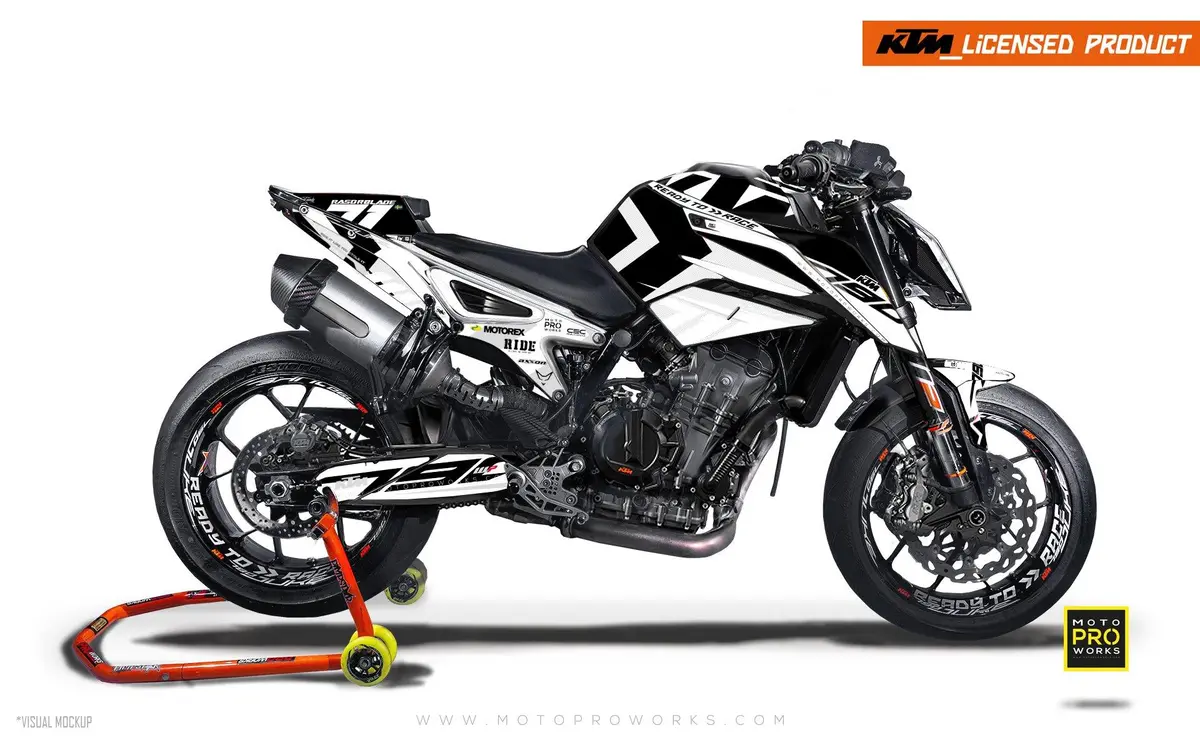 Ktm 790 Duke Graphics - "Rasorblade" (White) 1
