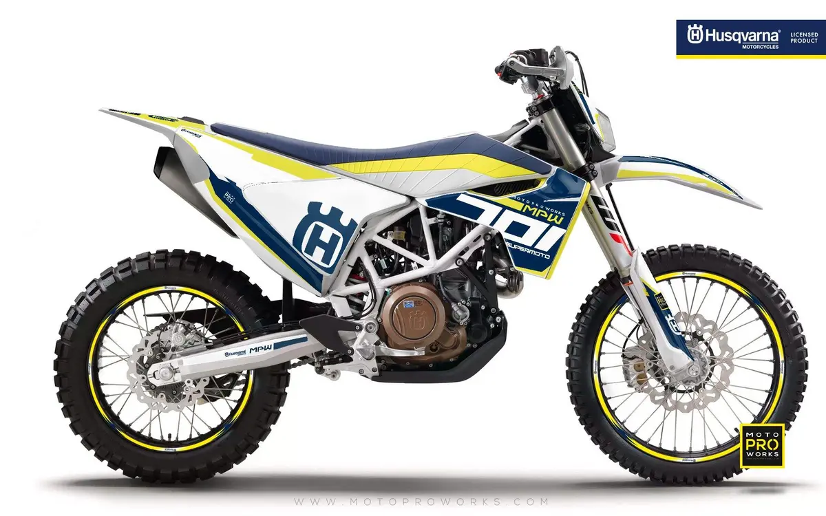 Husqvarna 701 Enduro Graphics - "Sevenohone" (Blue/White) 1