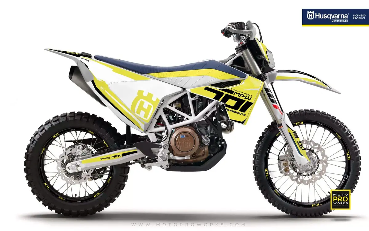 Husqvarna 701 Enduro Graphics - "Sevenohone" (Yellow) 1