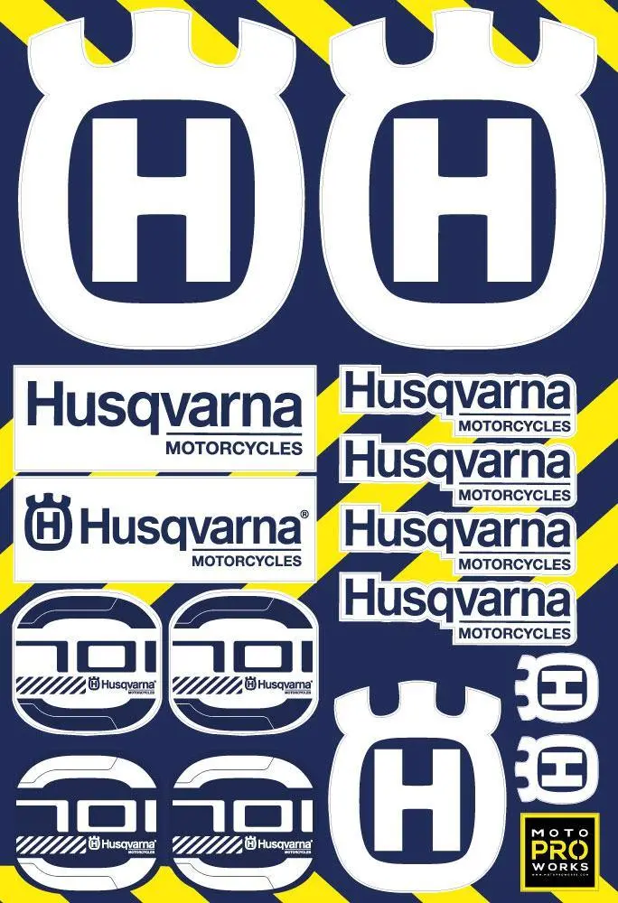 Husqvarna Sticker Sheets - "701" (White) 1