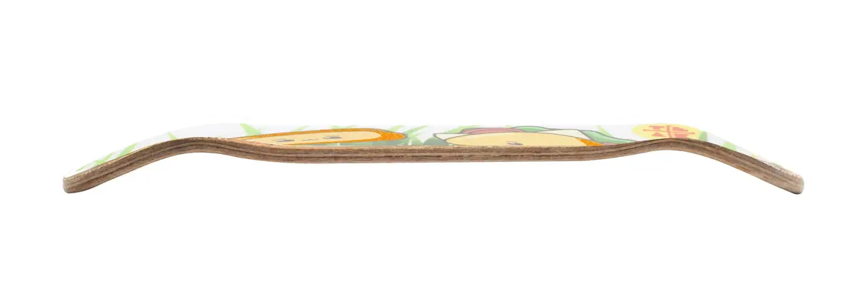 Heat Transfer Graphic Wooden Fingerboard Deck, "Happy Tacos" - 32Mm X 97Mm 2