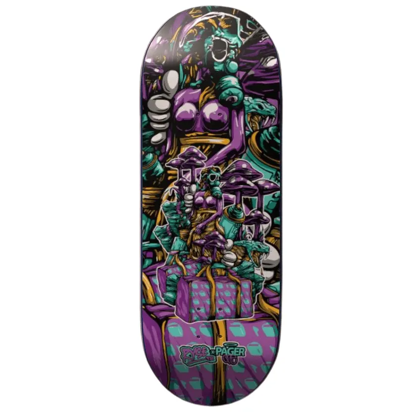 32Mm Ryse Fingerboard Deck - "Mushroom Box" Graphic 1