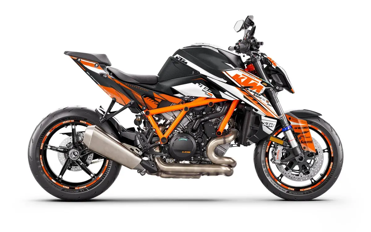 Ktm 1390 Super Duke R/Evo Graphics - "Nebula" (Orange/White) 1