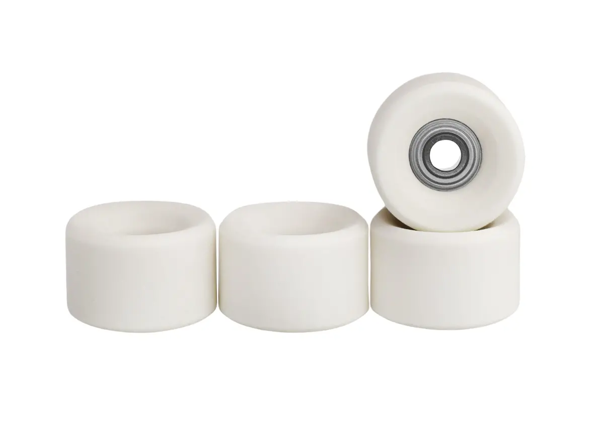 Slim Bowl Fingerboard Wheels - 61D Urethane, Abec-9 Bearings - Cream Colorway 1