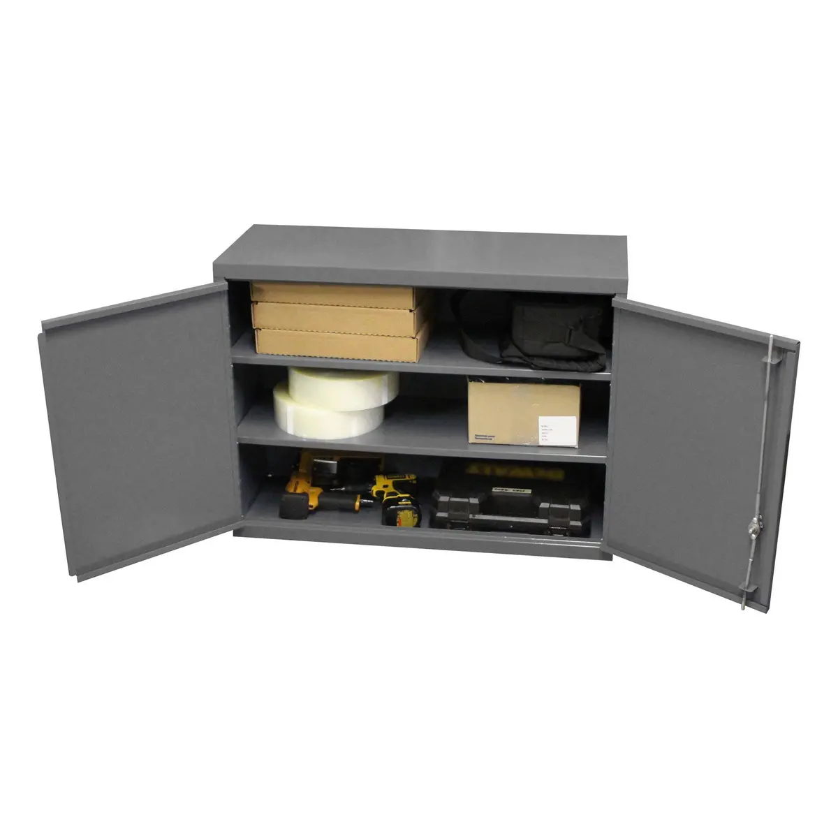 Wall Mounted Storage Cabinet, 3 Shelves 30" To 36" Wide 1
