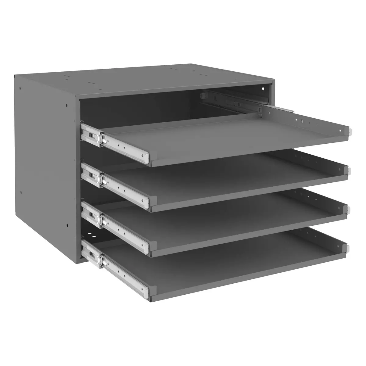 Large Bearing Slide Rack, 4 Compartments 1