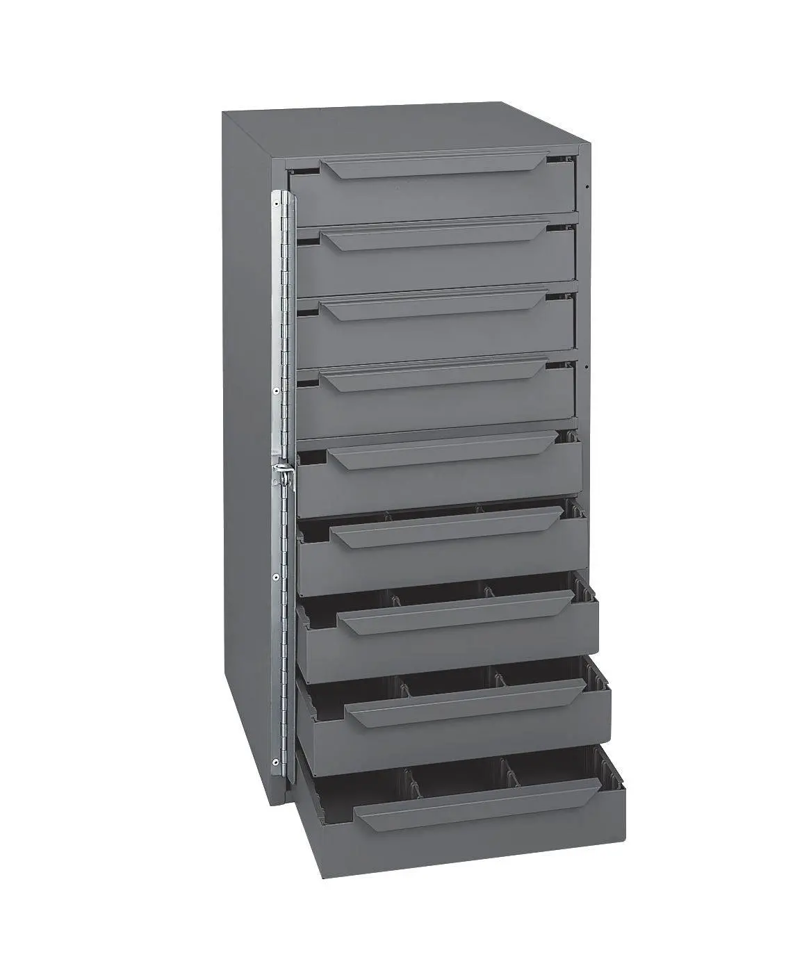 9 Drawer, Steel, Pad-Lockable Hinge 1