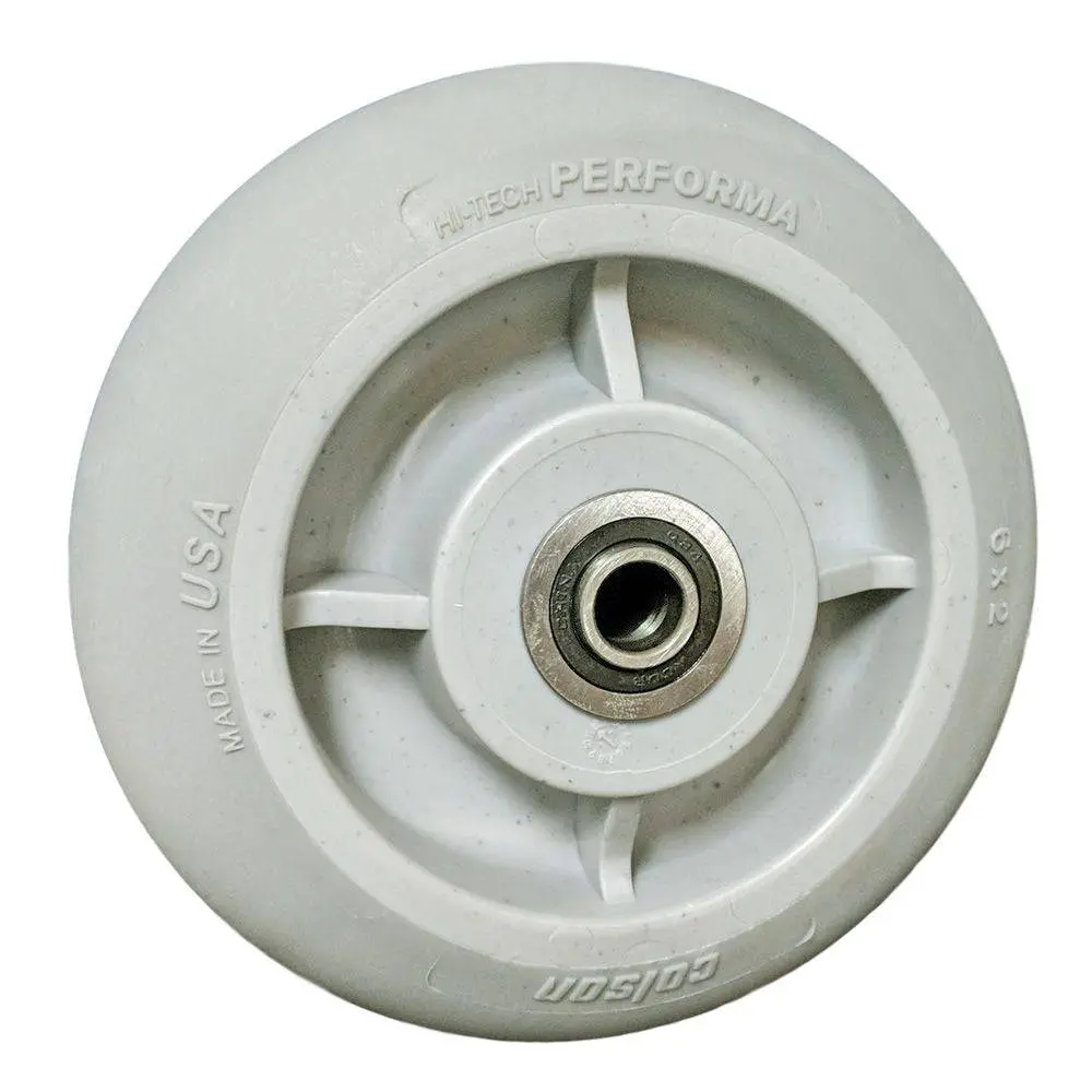 6" X 2" Performa Thermoplastic Rubber Wheel (1/2" Precision Br.),450# Cap 1