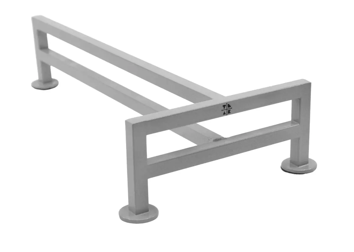 Fence Style, T-Shaped Fingerboard Rail, 12" Long - Steel Construction - Grey Mist 1