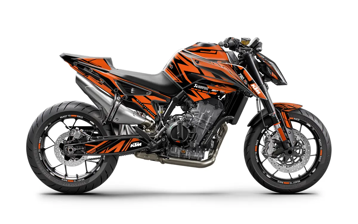 Ktm 790/890 Duke Graphics - "Pulse" (Black/Orange) 1