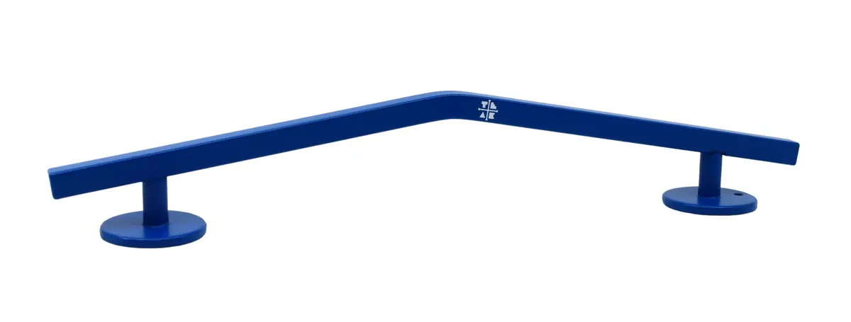 Straight, Mellow Peak Style Fingerboard Rail, 12" Long - Steel Construction - Cobalt Blue 1