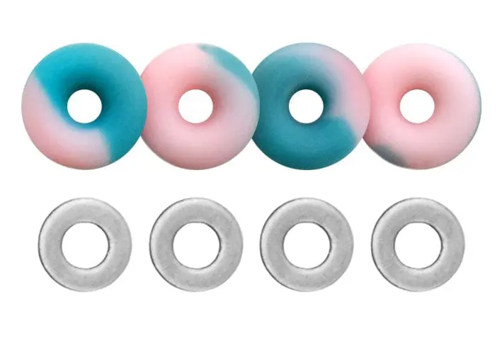 O-Ring Bushings Pro Duro Series - Multiple Durometers - Pink & Teal Swirl 1