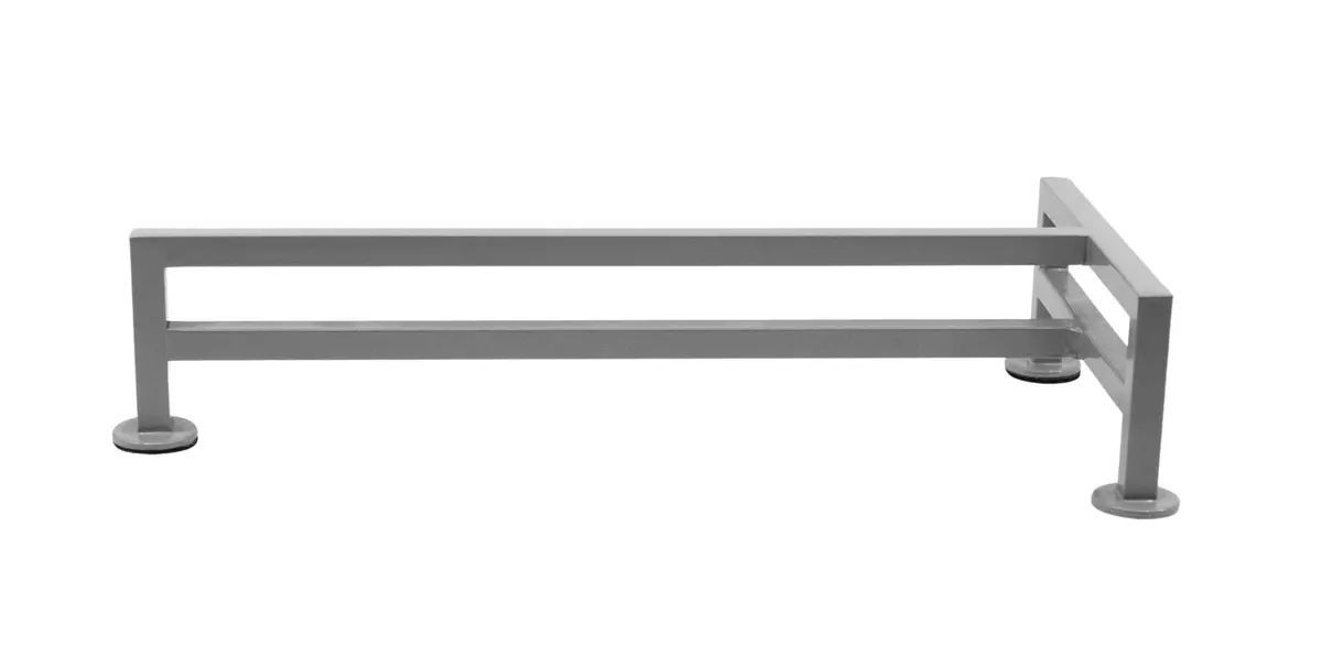 Fence Style, T-Shaped Fingerboard Rail, 12" Long - Steel Construction - Silver Grey 2