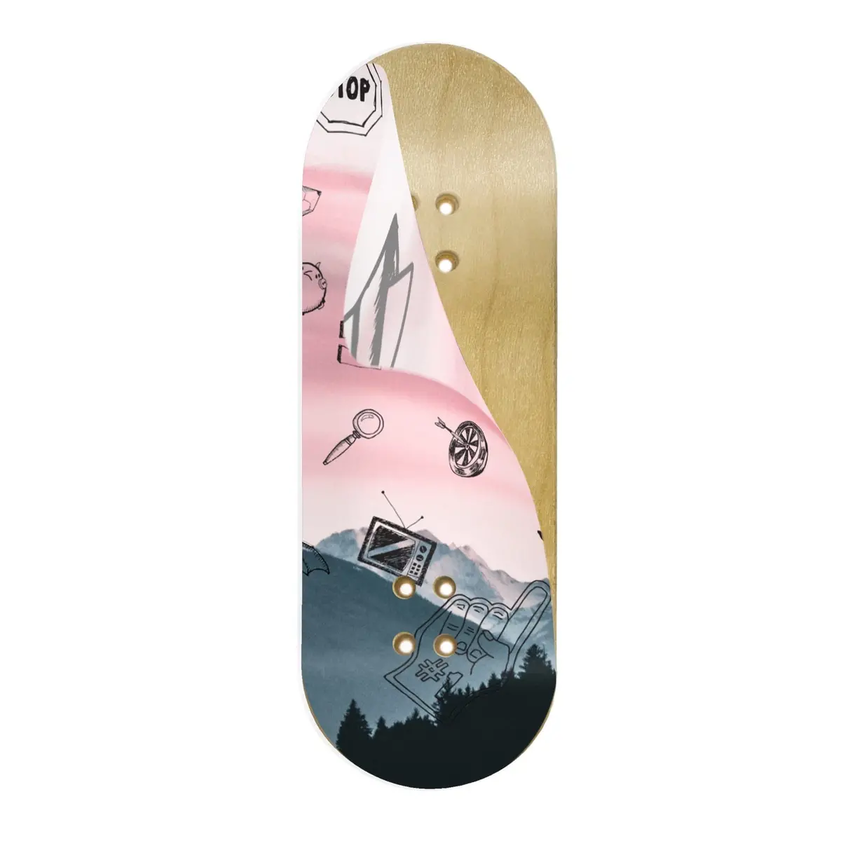 "Elliott Vair" Teak Team Rider Collaboration Deck Graphic Wrap - 35Mm X 110Mm 2