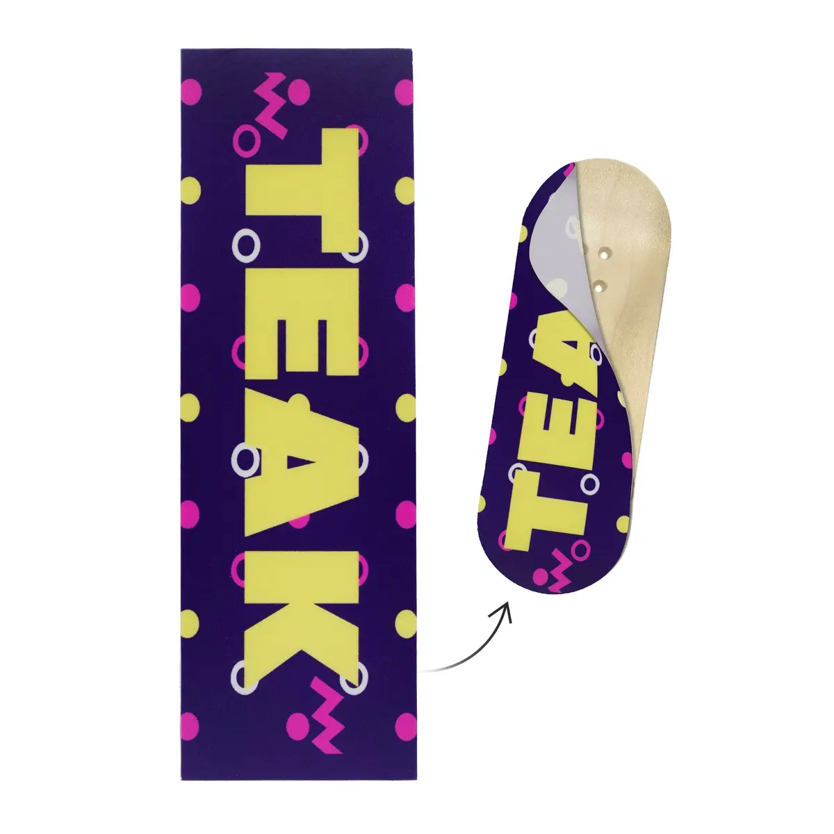 "Confetti Teak Logo" Deck Graphic Wrap - 35Mm X 110Mm 1