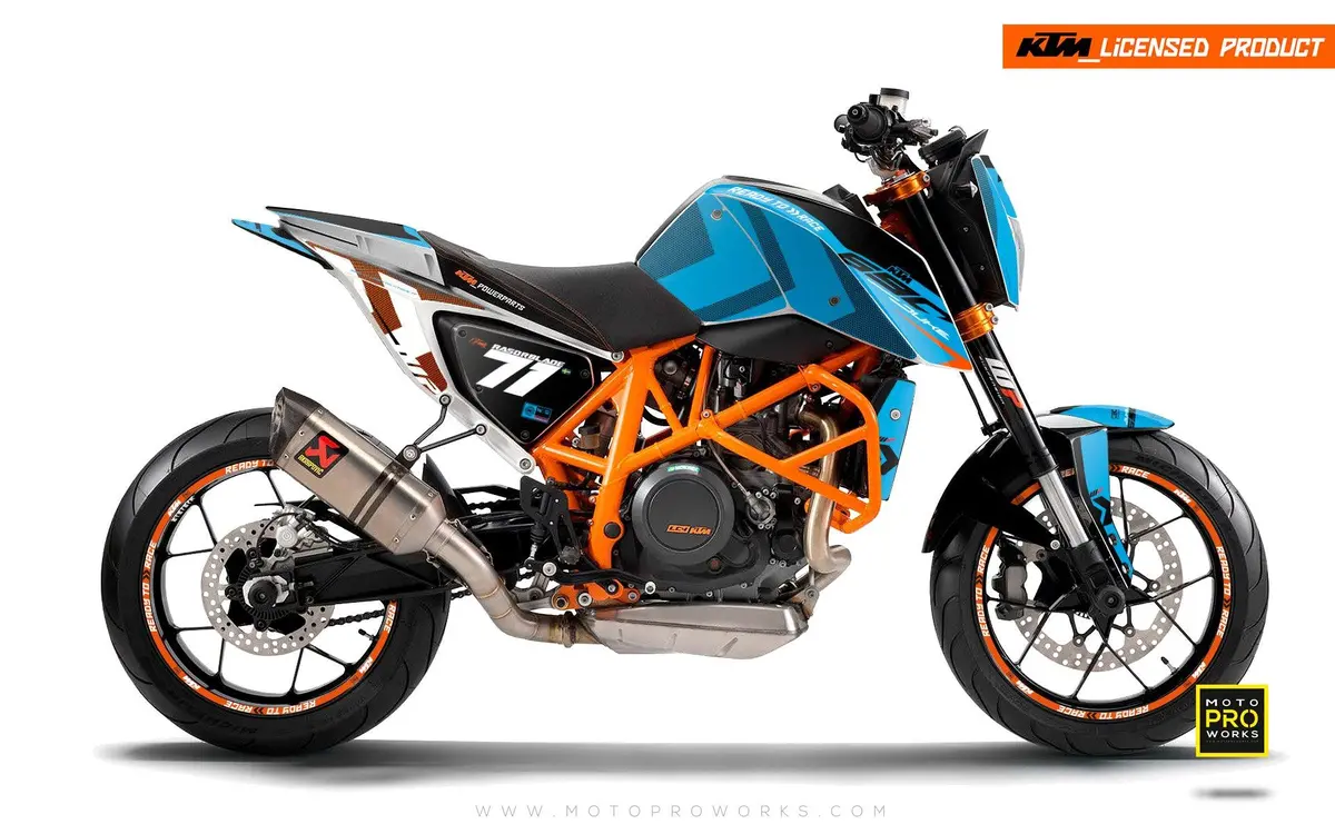 Ktm 690 Duke Graphics - "Rasorblade" (Blue) 1