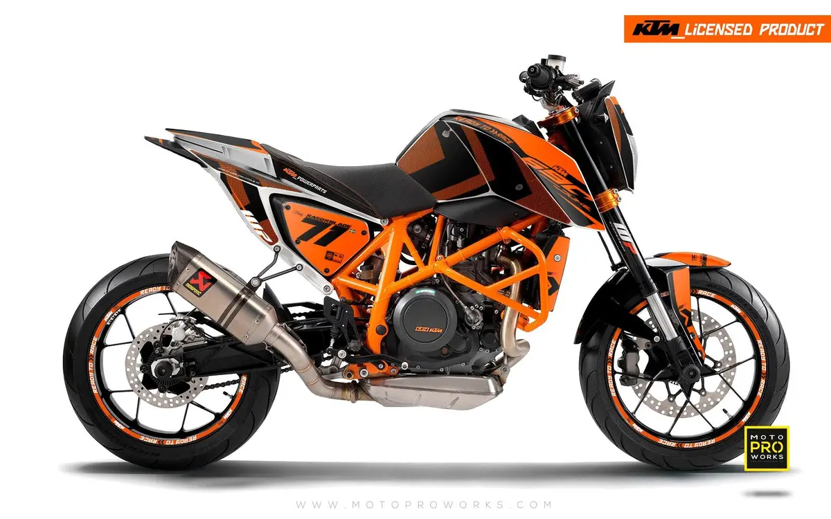 Ktm 690 Duke Graphics - "Rasorblade" (Orange) 1
