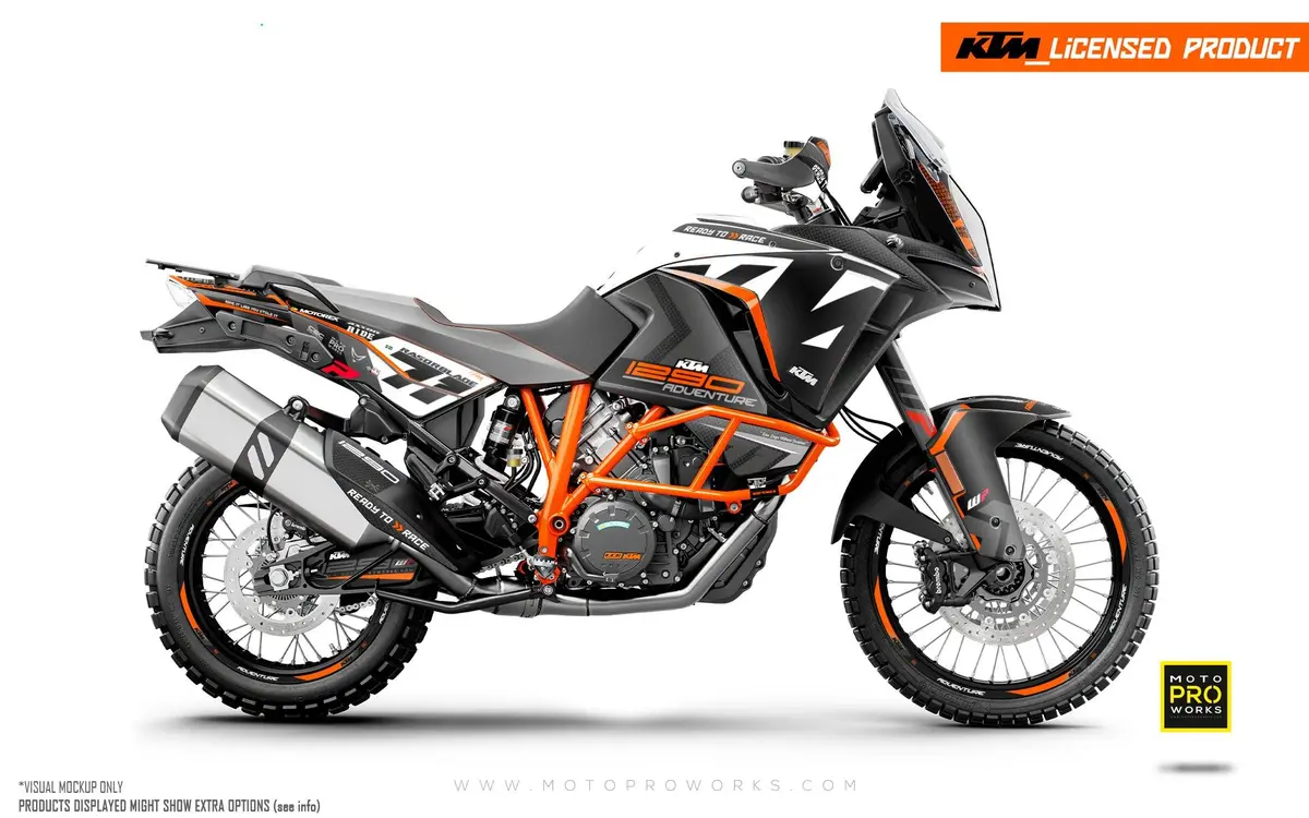 Ktm 1290 Super Adventure Graphics - "Rasorblade" (Black/Orange) 2