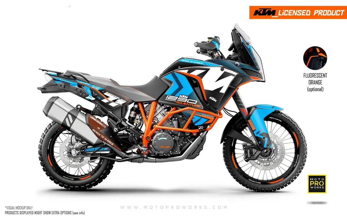 Ktm 1290 Super Adventure Graphics - "Rasorblade" (Blue) 1