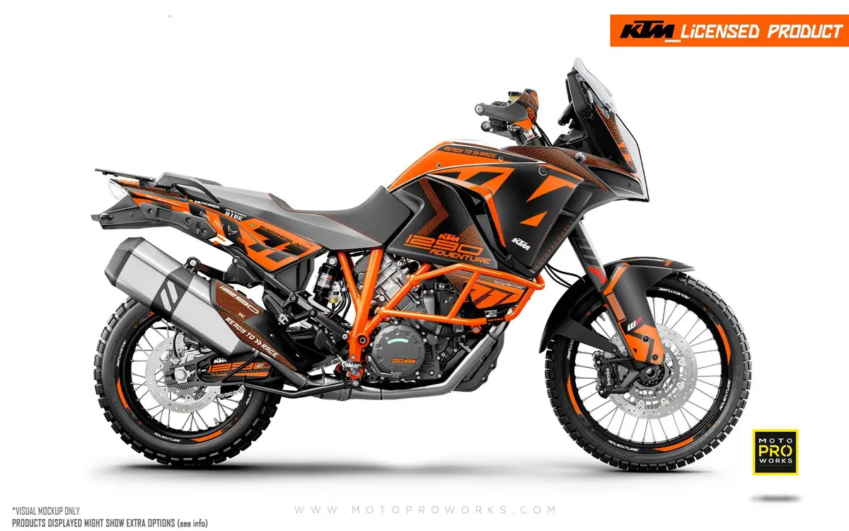 Ktm 1290 Super Adventure Graphics - "Rasorblade" (Orange) 2