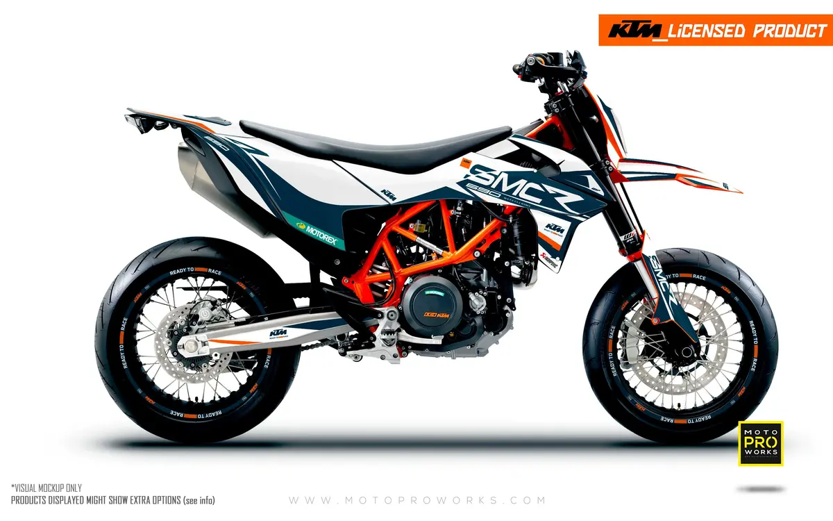 Ktm Graphics - 690 Smc-R "Racer" (Blue/White/Orange) 1