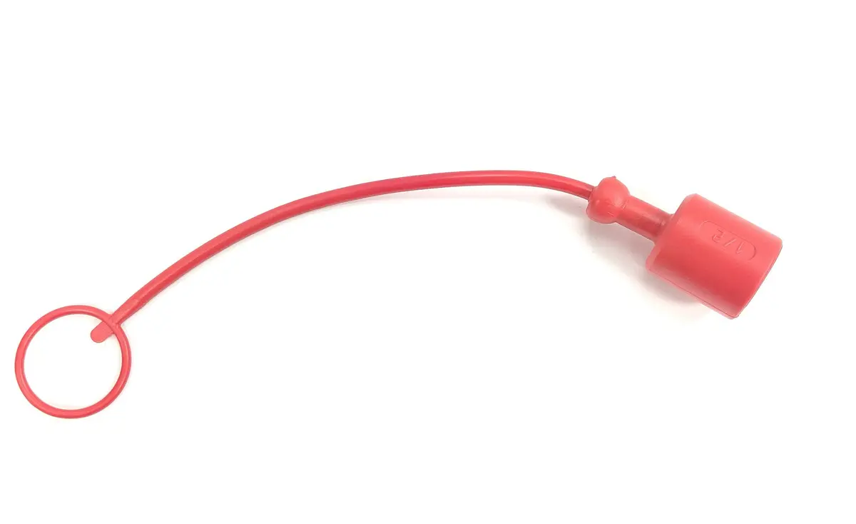 3/8" Female Dust Cap For Male Quick Coupler - Red 1