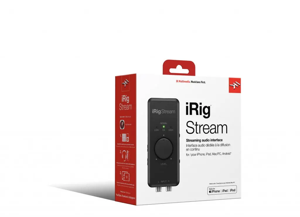 Irig Stream Ik Multimedia 2-Channel Recording & Live - Novo 1