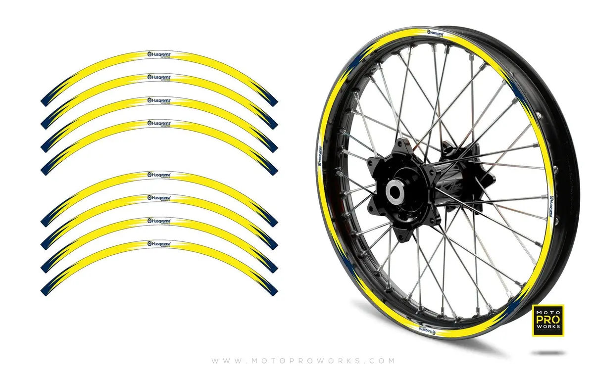 Rim Stripes - "Flash" Husqvarna (Yellow) 1