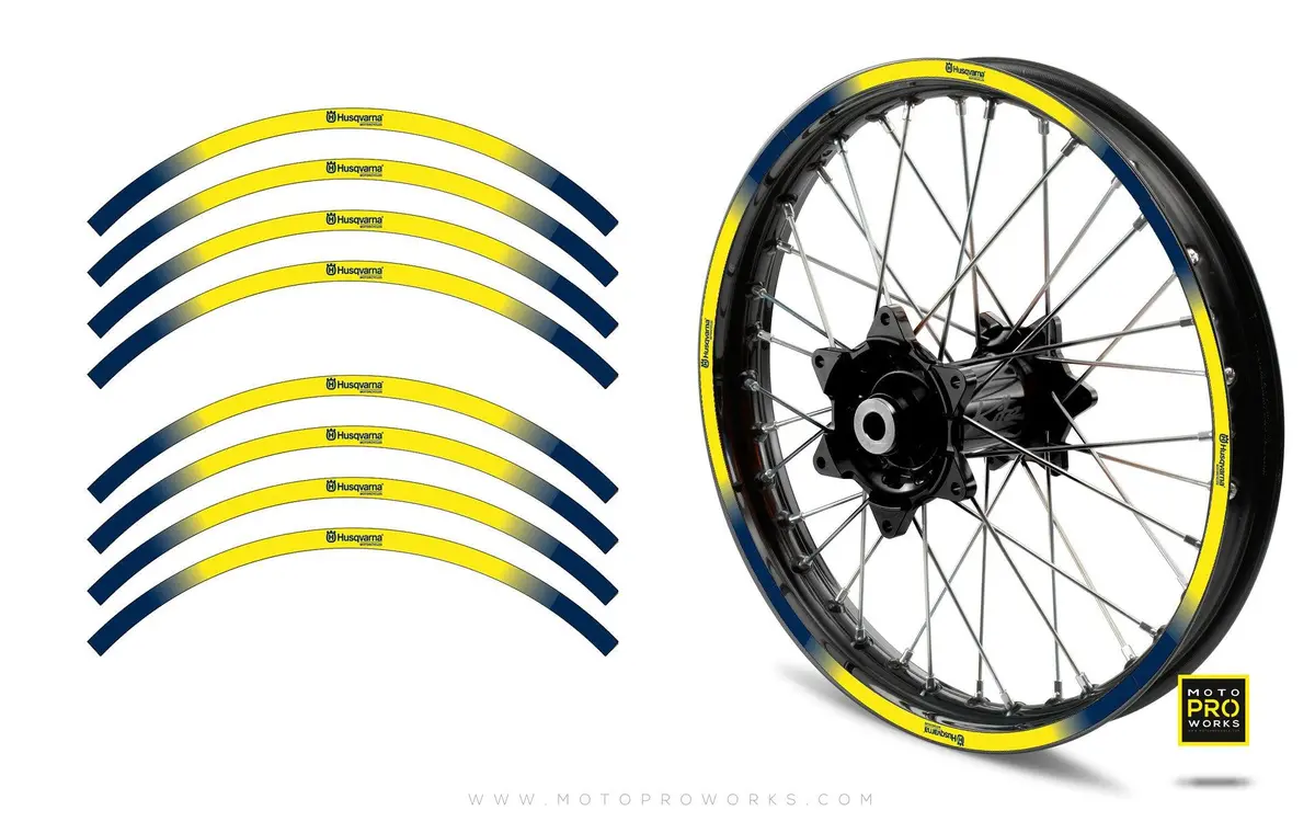 Rim Stripes - "Gradient" Husqvarna (Yellow) 1