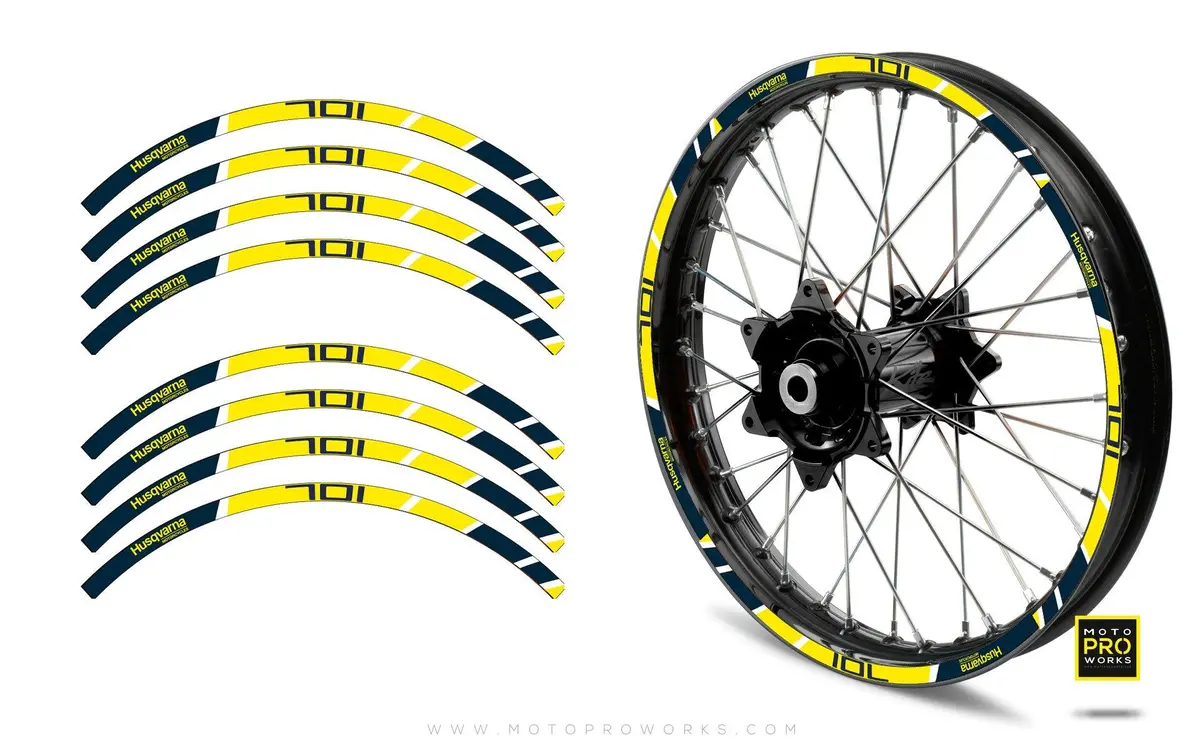 Rim Stripes - "Power" Husqvarna (Yellow) 1