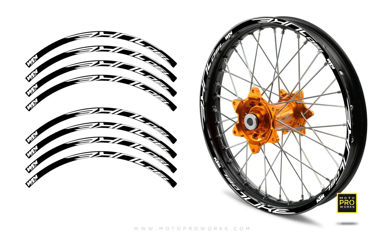 Rim Stripes - "790/890 Duke" Ktm (Black/White) 1