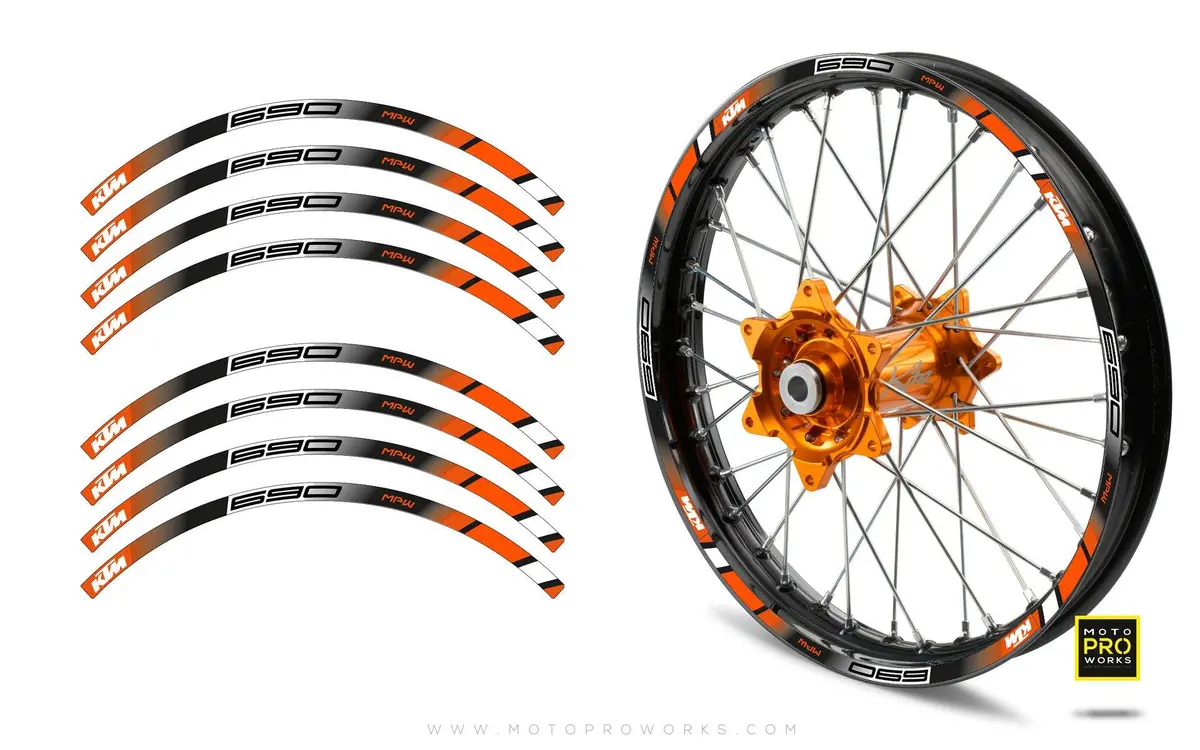 Rim Stripes - "Power" Ktm (Black) 1