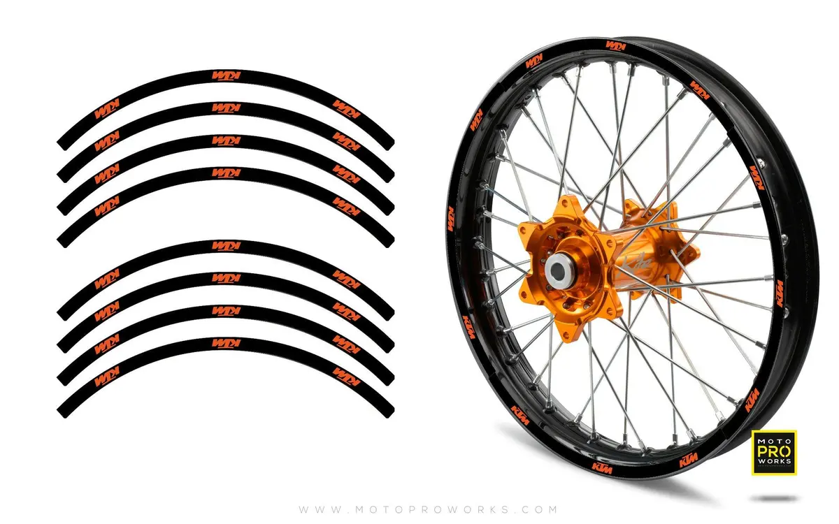 Rim Stripes - "Solid" Ktm (Black) 1