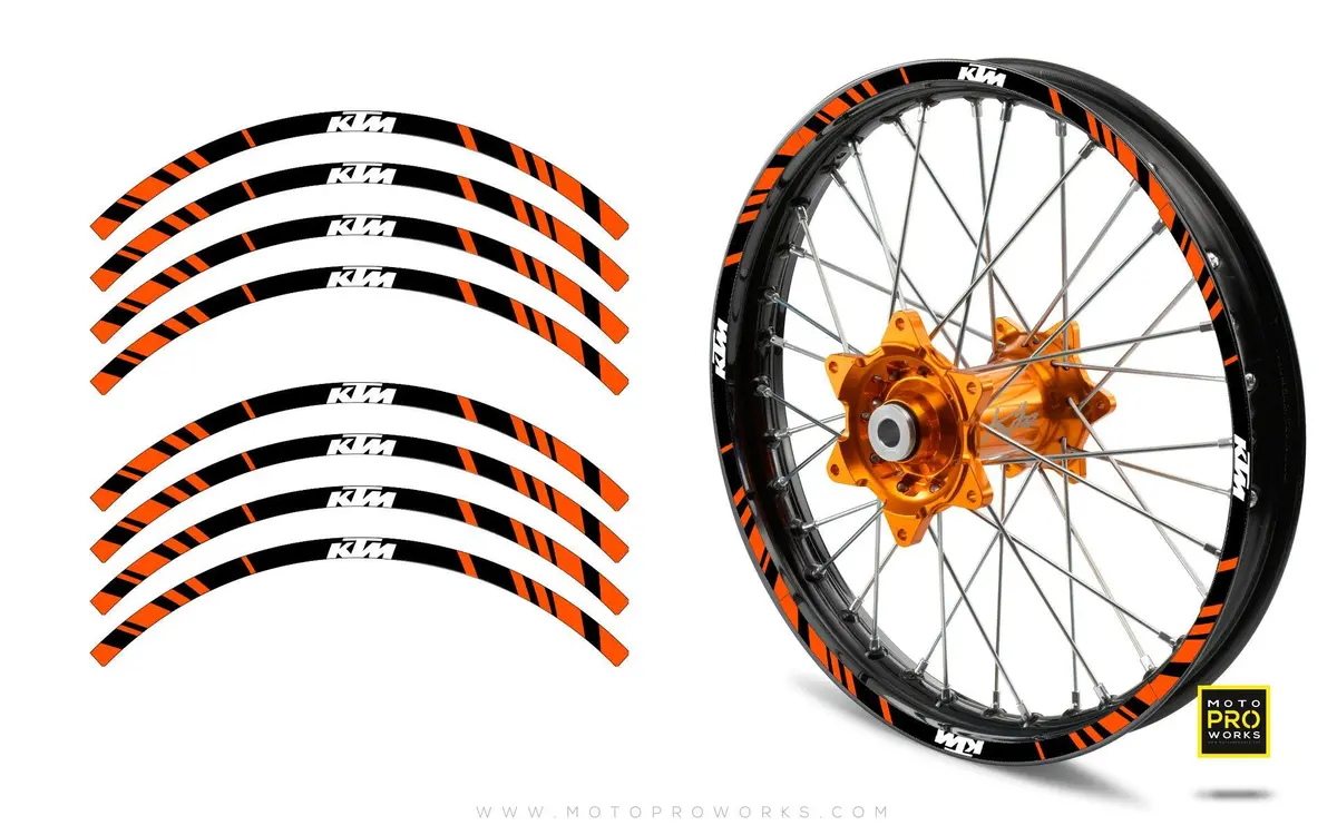 Rim Stripes - "Stripe" Ktm (Black/Orange) 1