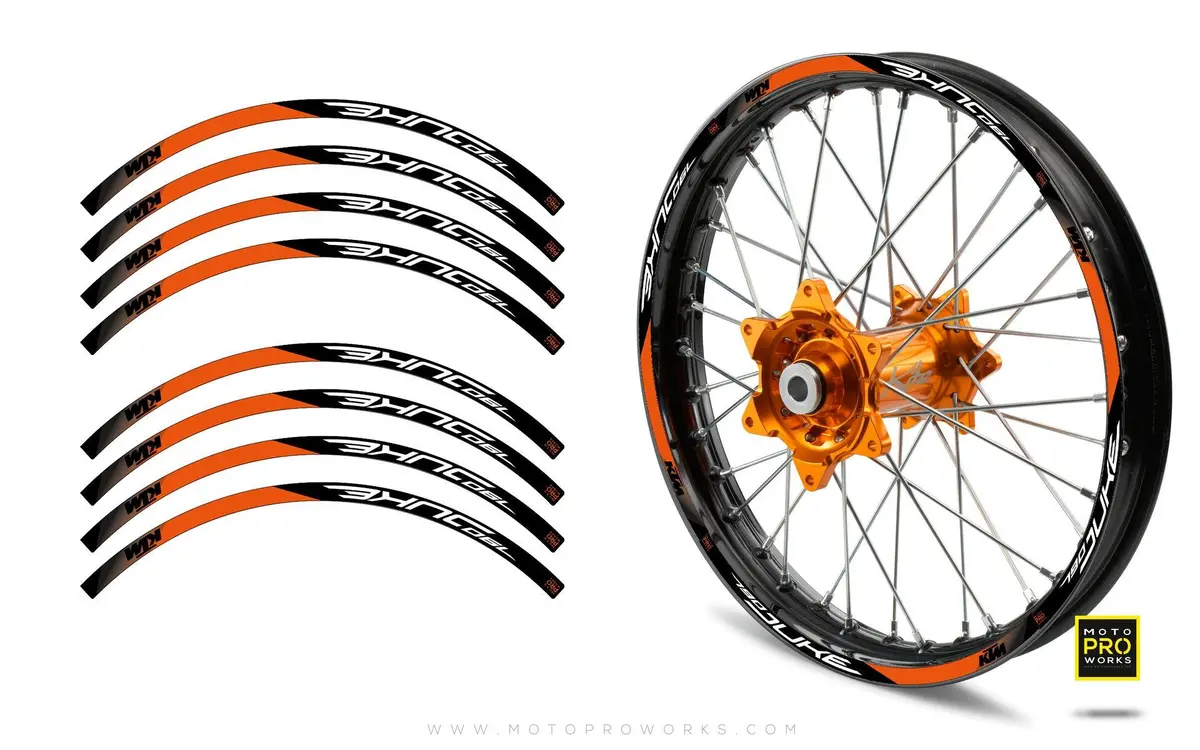 Rim Stripes - "790/890 Duke" Ktm (Black/Orange/White) 1