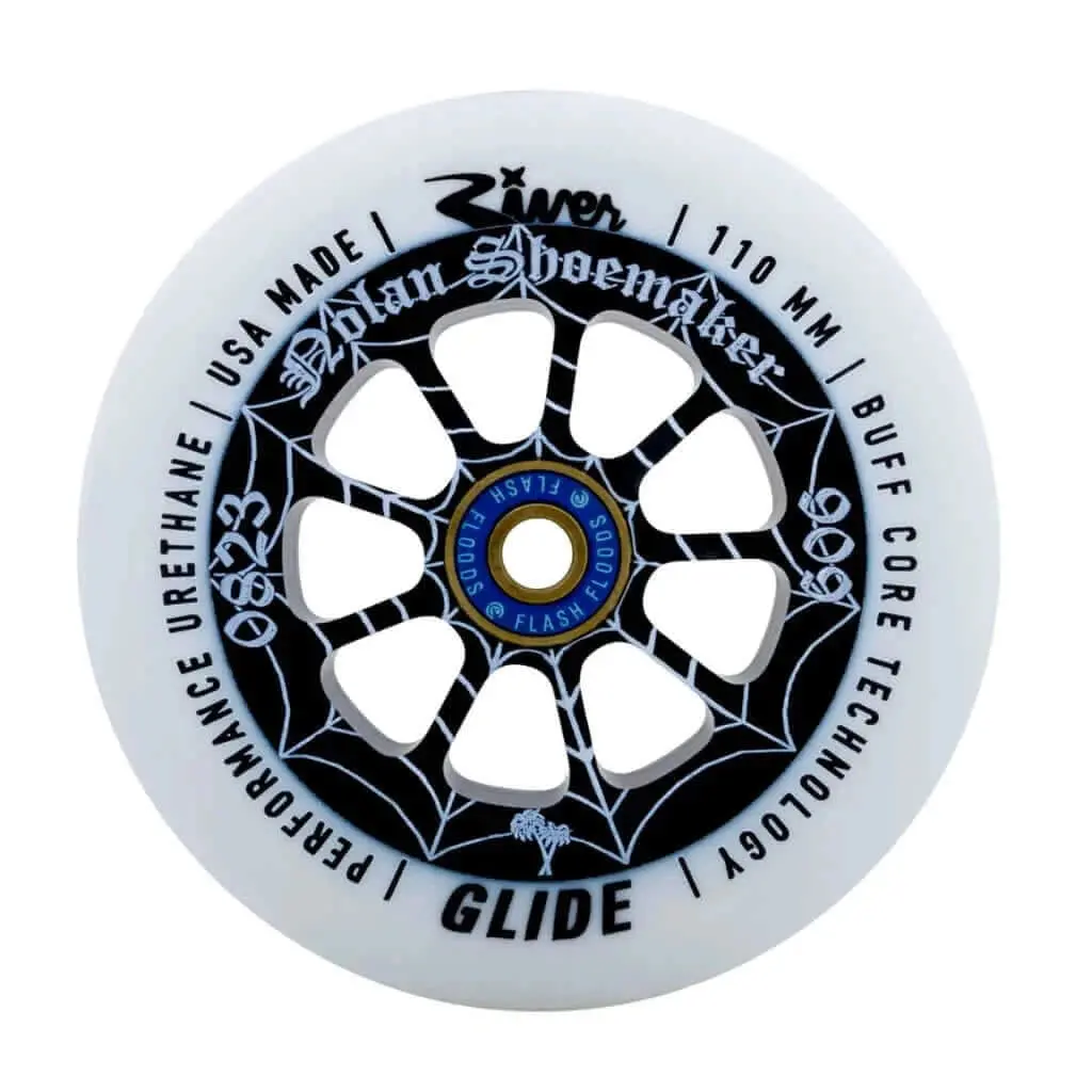 River Wheel Co – “Cali” Glides Nolan Shoemaker Signature White On Black 1