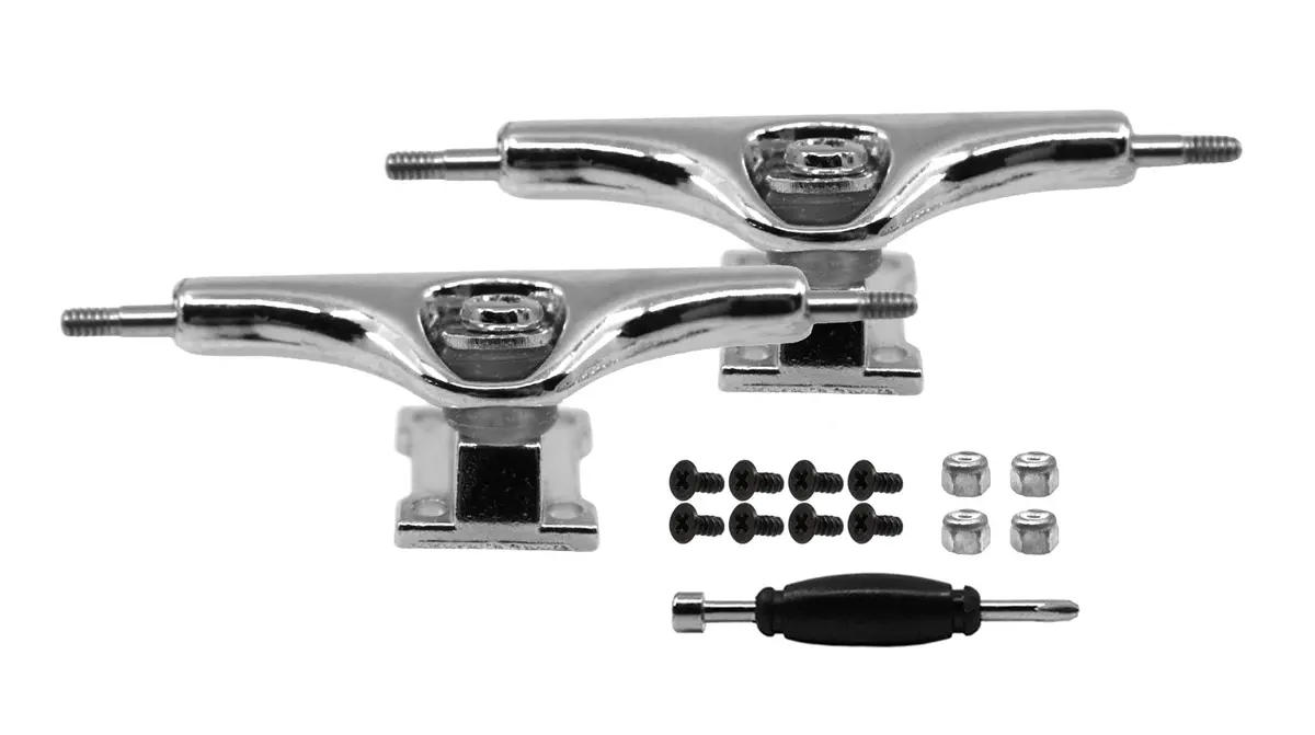 Prodigy Swerve Trucks, 34Mm - Silver Chrome Colorway 1