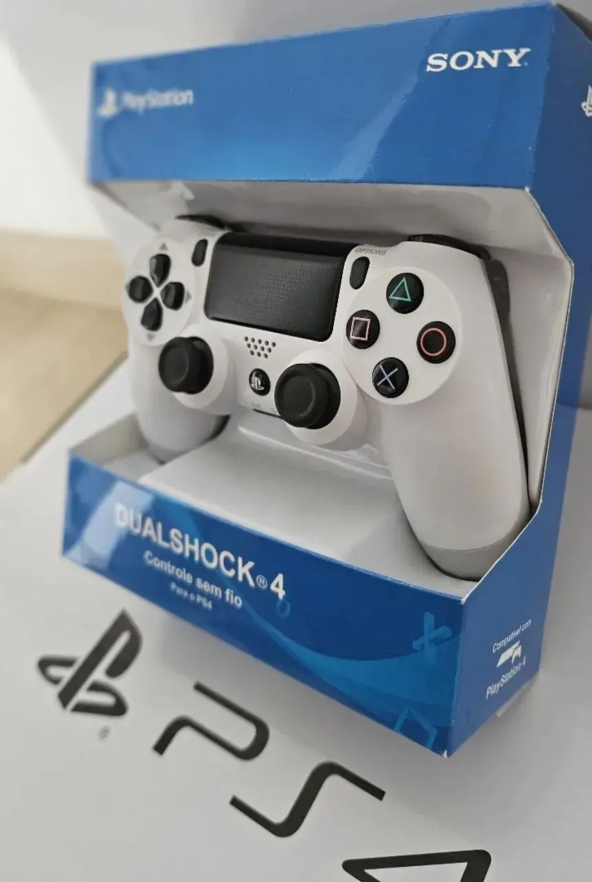 Comando Sony Dualshock Branco  Ps4 - Novo 1