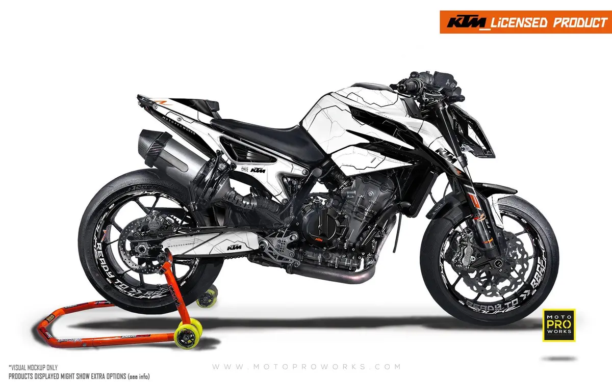 Ktm 790/890 Duke Graphics - "Robotec" (White) 1