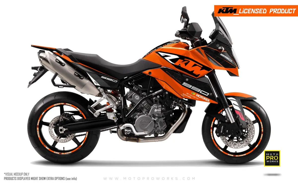 Ktm 990 Sm / Smr / Smt Graphics - "Rr-Tech" (Orange) 1