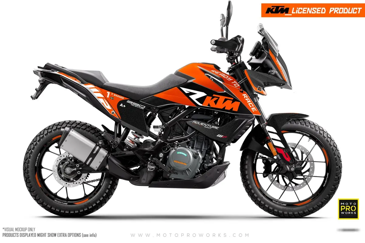 Ktm 390 Adventure Graphics - "Rr-Tech" (Orange) 1