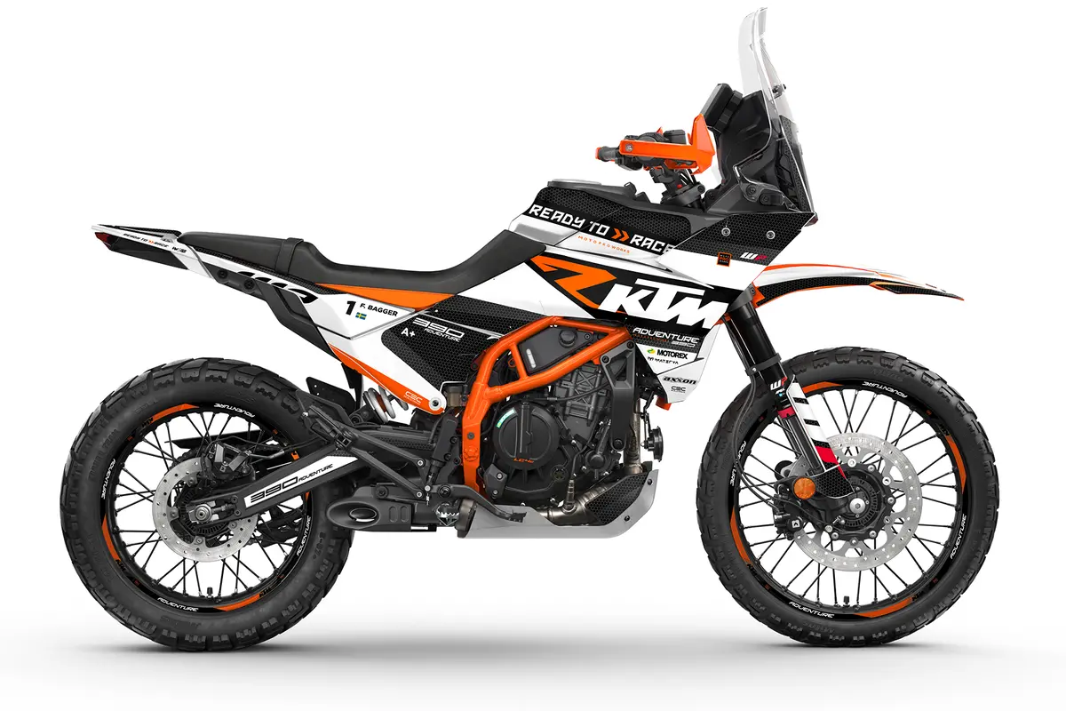 Ktm 390 Adventure R / X Graphics - "Rr-Tech" (White) 1