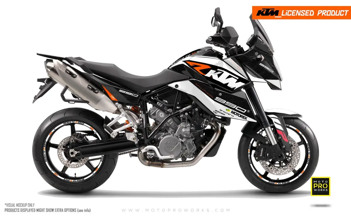 Ktm 990 Sm / Smr / Smt Graphics - "Rr-Tech" (White) 1